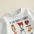 thumbnail image 5 of enyan Toddler Baby Boy Fall Clothes Long Sleeve Crewneck Sweatshirt Top Casual Pants Set Cute Infant Winter Outfits Grey,6-12 Months, 5 of 7