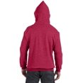 thumbnail image 3 of Hanes B22000715 Ecosmart Hooded Sweatshirt, Heather Red - Large, 3 of 3