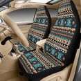thumbnail image 3 of Xixirimido Car Seat Covers for Front Seats 5Pcs Car Accessories with Seat Belt Covers & Center Console Cover Universal Fit for SUVs,Vans,Trucks,Sedans, Native Ethnic Tribal Geometric, 3 of 8