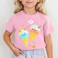thumbnail image 2 of BOOMNY Kids Infant Girls Tshirt Short Sleeve Casual Ice Cream Printed T Shirts Lightweight Loose Summer Shirt Tops Lovely Girl's Tees, 2 of 4