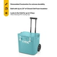 thumbnail image 3 of RTIC 45 QT Ultra-Tough Wheeled Hard-Sided Ice Chest Cooler, Fits 60 Cans, Lagoon, 3 of 9