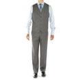 thumbnail image 5 of Mens Side Vent 3-piece Grey Cotton Modern Fit Suit DTI, 5 of 7