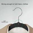 thumbnail image 3 of Flocking Non-Slip Clothes Hangers, Suit Hangers with Shoulder Notches, Pants Bar, 360° Swivel Hook, Space-Saving, for Closet, 3 of 4