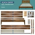 thumbnail image 2 of Acacia Emery Solid Wood Bed Frame With headboard Queen Caramel, 2 of 7