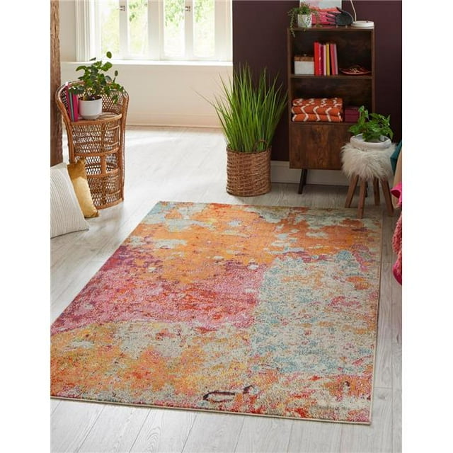 Unique Loom 3139880 Tapis Rectangulaire 8 x 10 Pi. Hermosa Chromatique, Multicolore