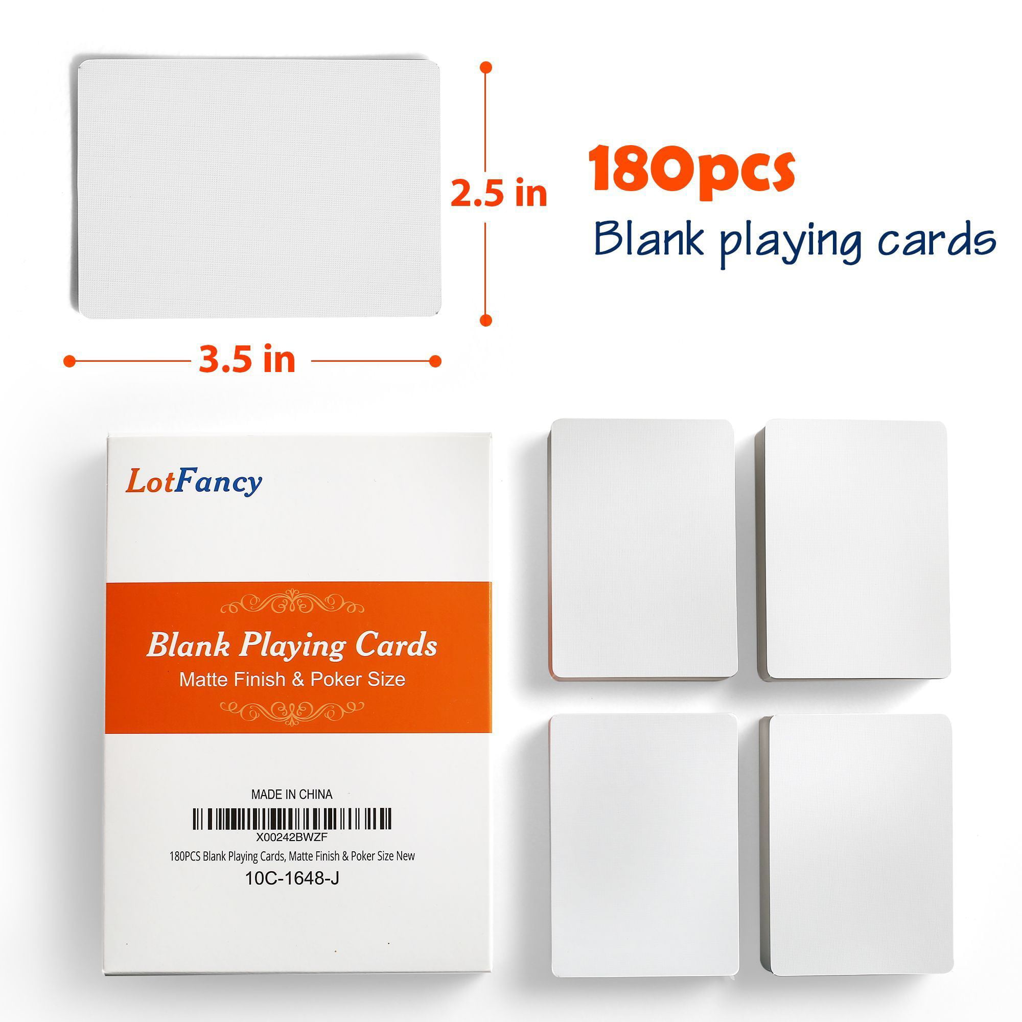648PCS White Blank Playing Cards, Blank Playing Cards to Write On, 2.5 x  3.5 Printable Index Flash Cards for DIY Vocabulary Study Cards, Game  Cards