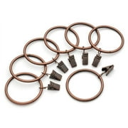2 inch Metal Curtain Clip Rings in Antique Copper Finish, Set of 14