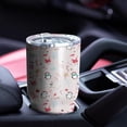 thumbnail image 4 of 30oz Pink Christmas Santa and Penguin Pattern Tumblers Stainless Steel Tumbler with Lid and Straw,Vacuum Insulated Double Wall Travel Tumbler Cups Mug with Cleaning Brush for Coffee,Tea, 4 of 7