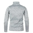 thumbnail image 5 of BXINGOHAI Men's Quarter Zip Up Pullover Long Sleeve Sweatshirt 1/4 Zip Golf Shirt Winter Fleece Lined Thermal Pullover Today Gray,XL, 5 of 5