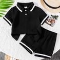 thumbnail image 2 of RMGVDSD Baby Boy Clothes Summer Outfits Stylish Short Sleeve Polo Shirt And Shorts Set 2Pcs Toddler Boys Clothing Comfortable Casual Wear Soft Spring Outfits, 2 of 5