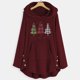 thumbnail image 2 of Abrigo de Invierno de Navidad Para Mujer Tops de Felpa Botón de Moda Con Capucha Con Blusa Suelta de Bolsillo Odeerbi ODB194089, 2 of 6