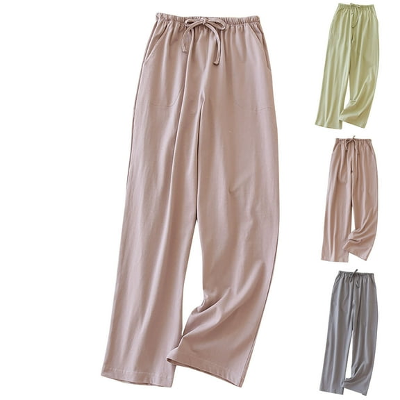 Bovxnpu Womens Pajama Pants Sleepwear Loungewear, Women's Cotton Sleep Pants Lightweight Lounge Pants Casual Home Wear Bottoms Pajama Pants