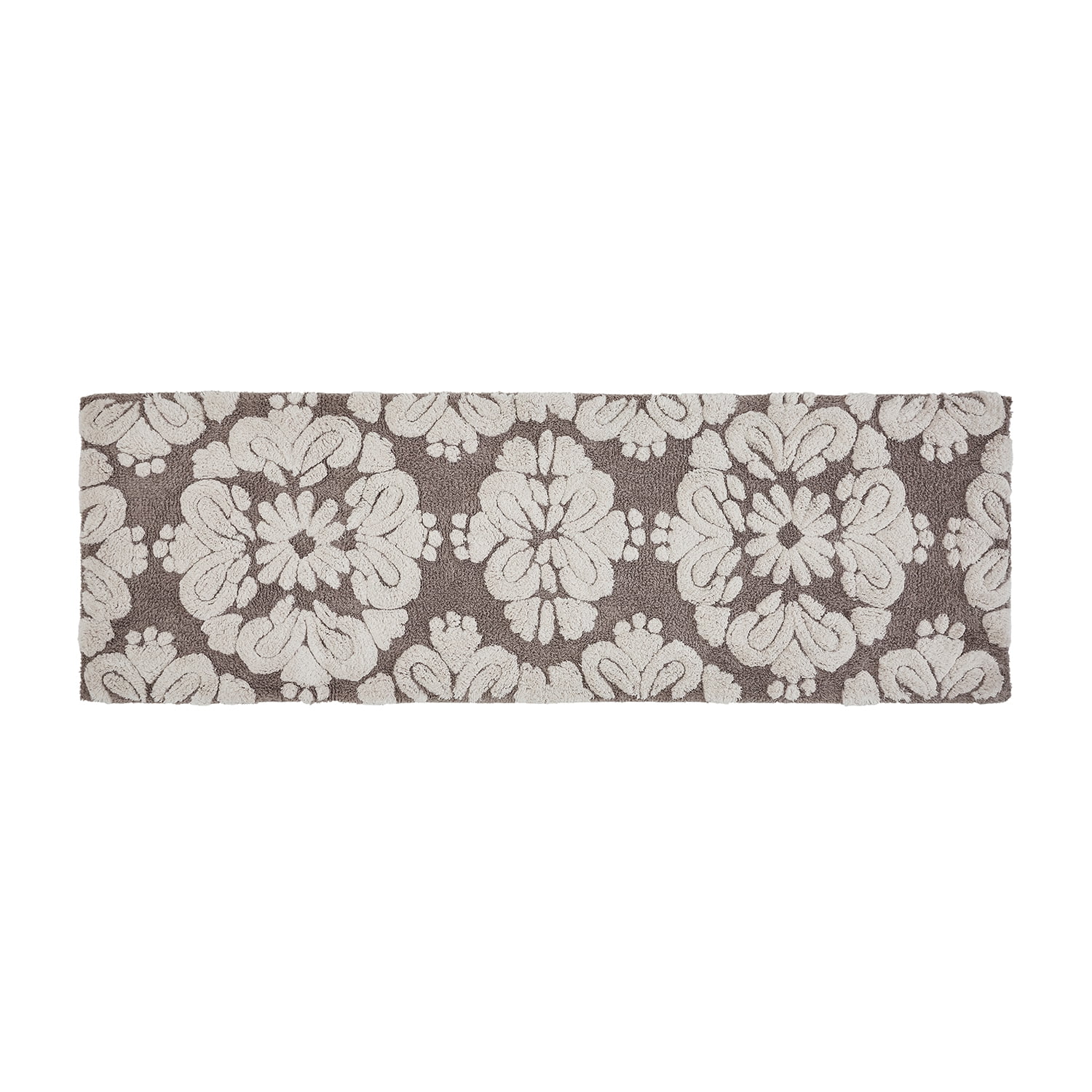 Aster Red Medallion Tufted Bath Mat