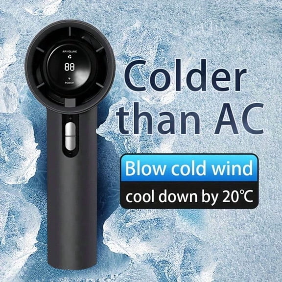 100 Speeds Portable Turbo Handheld Fan, Mini Rechargeable Personal Cooling Fan, USB-C Pocket Fan for Outdoor Camping Travel Office