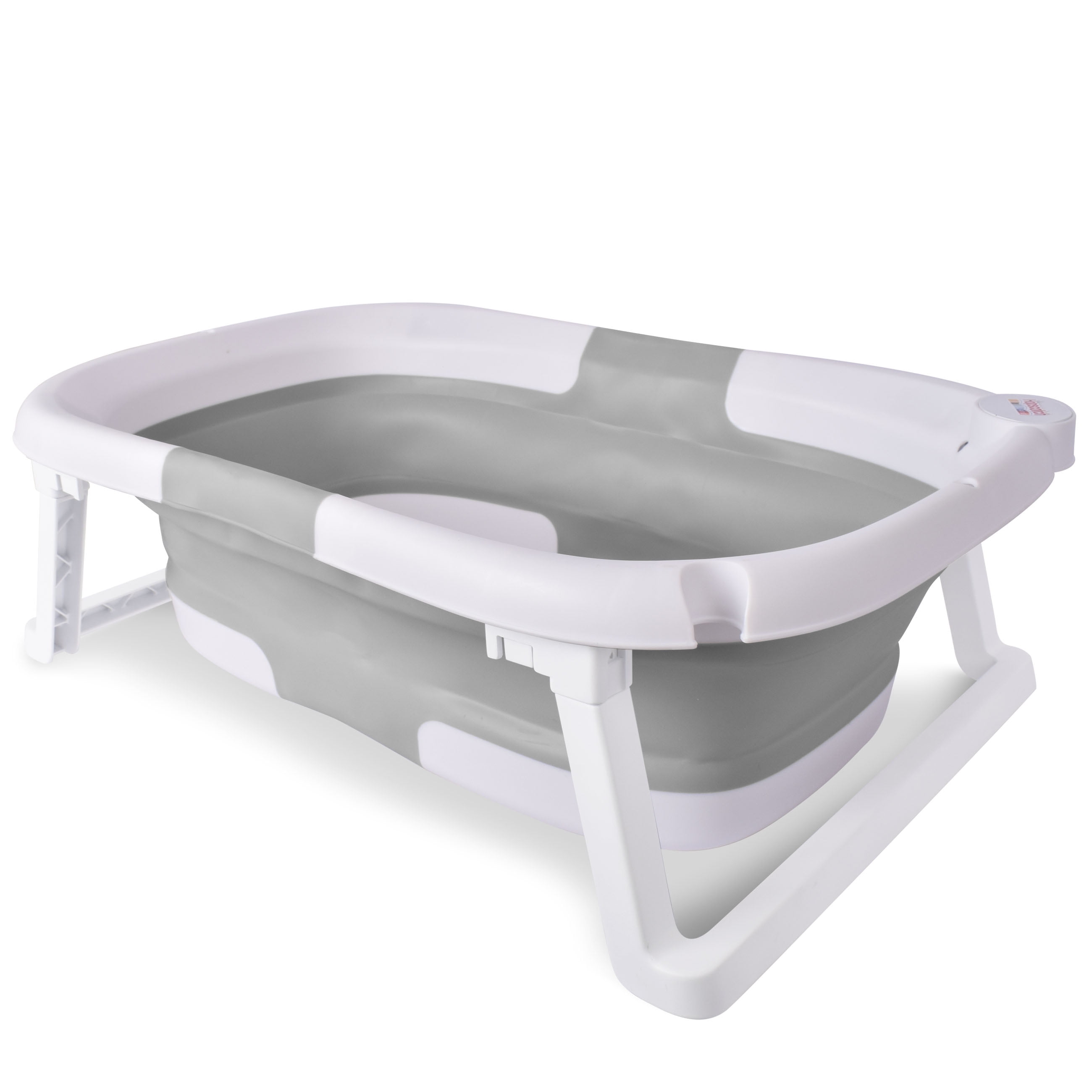 Hopscotch Lane Deluxe Soft Bathtub  Collapsible Baby Bathtub, Gray, Infants & Toddlers 6+ Months