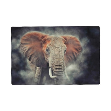 

Placemats Set of 6 Elephant in Smoke Place mats for Dining Table Indoor/Outdoor Cute Heat Resistant Washable Table Mats(18 x 12 )