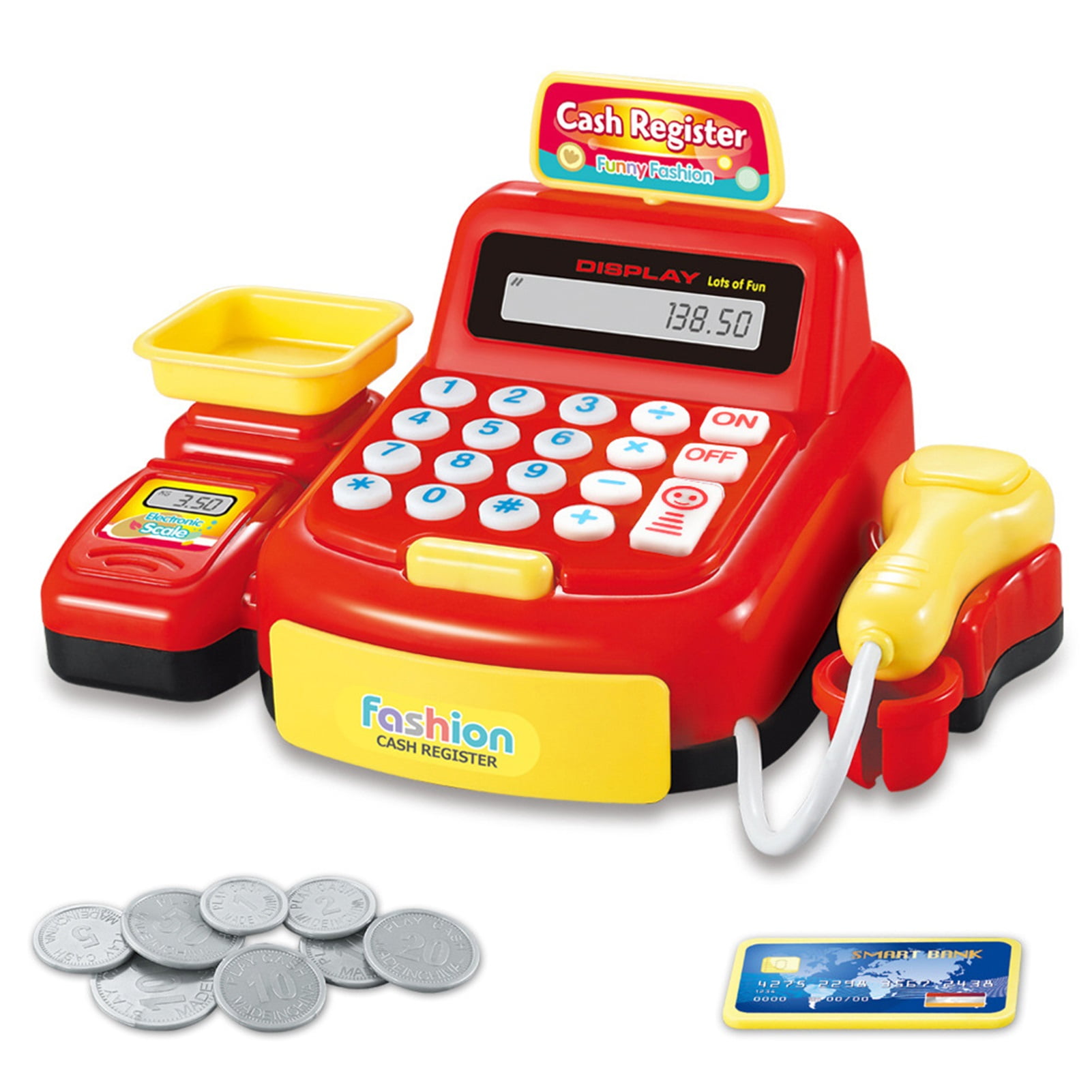 Cuteam Cash Register Toy,Electronic Children Pretend Play Simulation