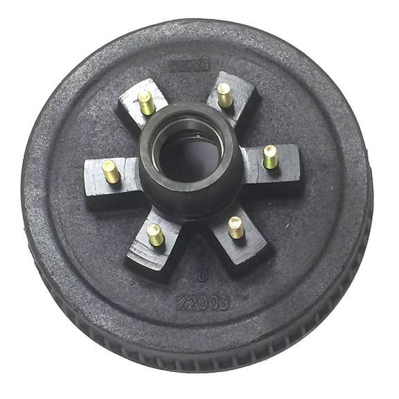 One New 12" X 2" Trailer Brake Drum 6 on 5.5" B.C. for 5200-6000 Lbs Axle - 22003