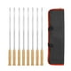 thumbnail image 1 of 8 Uds palos para barbacoa brocheta Kabob con mango de madera palo de Kebab de acero inoxidable brochetas de Metal para asar pollo, 1 of 9