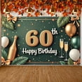 thumbnail image 3 of Golden Glitter 60th Birthday Banner Green Background Happy 60th Display Star Decor Gold Balloons 60th Anniversary Backdrop for 60th Birthday Party Anniversary Celebration Milestone Event, 3 of 4