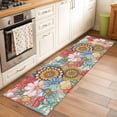 thumbnail image 3 of Boho Floral Runner Rug 2x6 FT,Non Slip Hallway Carpet,Bohemia Country Colorful Mandalas Flower Washable Soft Floor Carpet Non-Shedding Throw Runner Carpet Long Rug for Entryway Kitchen Bedside Door, 3 of 9