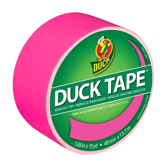 Duck Brand Color Duct Tape, 1.88" X 15 Yard, Pink Neon