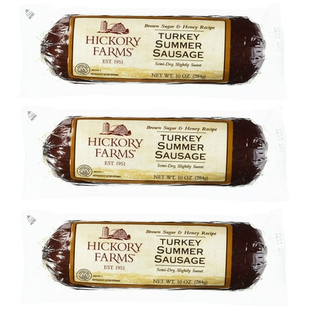 Hickory Farms Turkey Summer Sausage 10 Ounces (Pack of