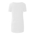 thumbnail image 5 of CHOK Hauts pour Femmes T-Shirts à Manches Courtes pour Femmes Liquidation Couleur Unie Grande Taille Tendance Été Coupe Décontractée T-Shirts Chemises Décontractées Col Rond Chemises Fluides Blouses Hauts Noir G, 5 of 5