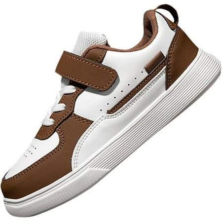 

Boys and Girls Board Shoes Adjustable Hook and Loop Classic Low Top Kids Sneakers