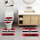 thumbnail image 2 of Juego de alfombras de baño de 3 piezas del equipo Atlanta Alfombra antideslizante para baño de 24 x 16 pulgadas, 2 of 7