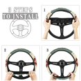 thumbnail image 5 of Renewold Southwest American Tribal Beige Cyan Auto Steering Wheel Cover for Women Men, Universal 15 Inch Soft Elastic Steering Wheel Wrap Anti-Slip Easy to Install Car Accessories, 5 of 7