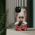 thumbnail image 4 of DistinctInk Tough Case for Apple iPhone 14 (6.1" Screen), Compatible with MagSafe Charging - Valentine's Day Biewer Terrier Puppy, 4 of 6