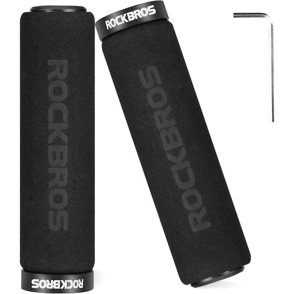 ROCKBROS Bike Handlebar Grips Soft Foam Handle Grips Single Lock on 22.2mm