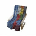 thumbnail image 4 of Austin Soft Flannel Fleece Throw Blanket, Brick Wall Textured Grungy Image Painted in Texas Flag and Rainbow Colors Design, Cozy Plush for Indoor and Outdoor Use, 70" x 90", Multicolor, by Ambesonne, 4 of 6