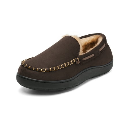 

DREAM PAIRS Men s Comfort Fuzzy Microsuede Moccasin Toe Slippers Lining Slip-on House DSL2110M COFFEE Size 9