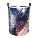 thumbnail image 1 of Fotbe Urban Style Colorful Dragon Cesto de Ropa con Asas, Cesto Impermeable de Gran Capacidad, Bolsa de Lavado para Dormitorio, Cesto de Ropa con Ruedas y Asas-Medium, 1 of 6
