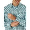 thumbnail image 3 of Wrangler Men's Long Sleeve 2 Pocket Plaid Woven Western Shirt, 3 of 5