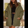 thumbnail image 4 of Chaqueta Larga con Capucha y Acolchado de Rombos para Mujer, Abrigo de Invierno de Moda, Holgado y de Gran Tamaño, Chaquetas Cálidas de Larga. Verde S, 4 of 7