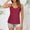 Wine, variant on Summer Tank Tops for Women New Solid Color V-neck Hollow Lace Camisole for Women Black M