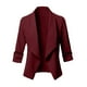 thumbnail image 2 of Blazer de mujer, moda informal, sólido, cárdigan abierto, chaqueta de manga larga, abrigo, chaqueta de manga larga para mujer, 2 of 5