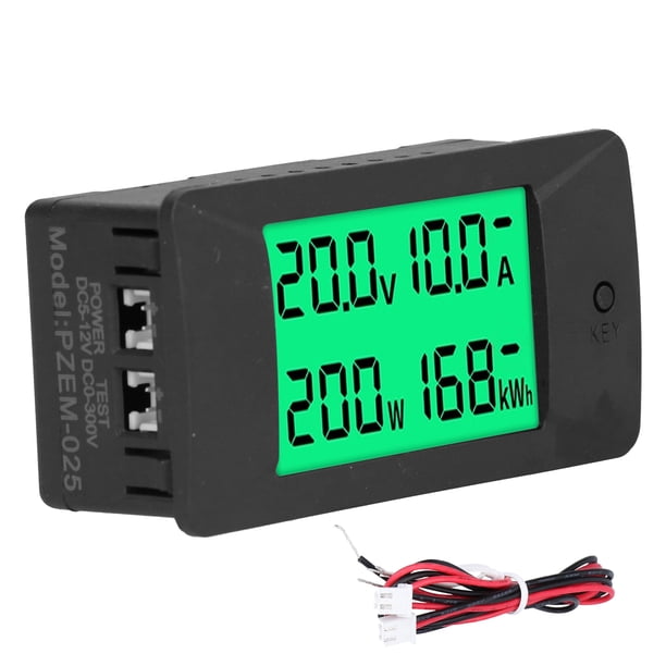 Voltímetro, medidor de energía Medidor de voltaje digital LCD Pantalla LCD Medidor de energía confiable y duradero Jadeshay A