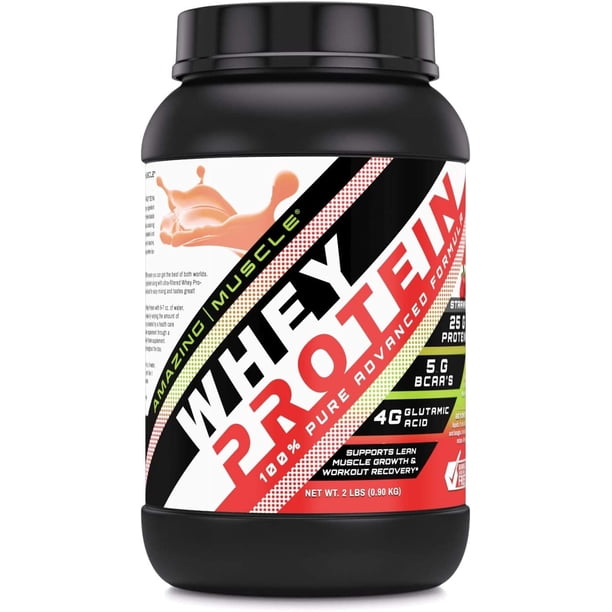 Advanced Protein Powder Amazing Muscle 100% Whey Protein Powder *Advanced Formula with Whey ...