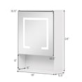 thumbnail image 4 of Giantex Medicine Cabinet w/Mirror and Lights, Recessed or Wall Mounted LED Bathroom Storage Organizer, 4 of 6