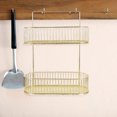 thumbnail image 3 of FOMIYES  Sauce Container Rack Spice Organizer Wall Mounted Racks for Kitchen Golden, 3 of 8