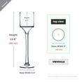 thumbnail image 2 of WGV Clear Stemmed Candle Holder Vase  - 4" Wide x 16" Height, Good quality, Heavy Weighted Base - 1 Pc, 2 of 4