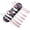 Gradient Pink + TeaSpoon, variant on Travel Utensils,Reusable Silverware Set To Go Portable Cutlery Set with a Waterproof Carrying Case for Lunch Boxes Workplace Camping Picnic (GraRed)