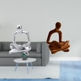 thumbnail image 2 of Figura de pensador abstracto, estatua de resina moderna, decoración del hogar, adorno artístico coleccionable, adecuado para dormitorio, sala de estar, 2 of 8
