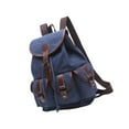 thumbnail image 4 of Mochila de lona, ​​mochila informal, bolso de hombro para exteriores, mochila universitaria, organizador Azul oscuro, 4 of 9