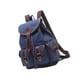 thumbnail image 4 of Mochila de lona, ​​mochila para estudiantes universitarios, mochila con cordón Azul oscuro, 4 of 9