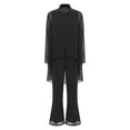 thumbnail image 5 of inhzoy Women's Lace-Chiffon 3-Piece Mother of The Bride Dress Formal Pantsuit Black-A L, 5 of 7